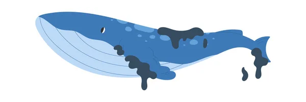 Wale Leiden Unter Abfallvektorillustration — Stockvektor