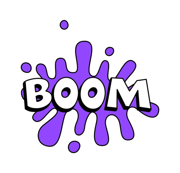 Boom Comic Autocolant Vector Illustration — Vector de stoc