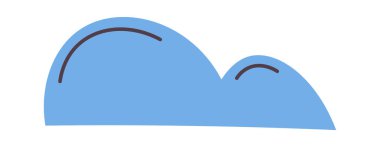 Gökyüzü Bulutları Simge Vektörü İllüstrasyonu