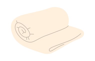 Yuvarlak Banyo Havlusu Vektörü İllüstrasyonu