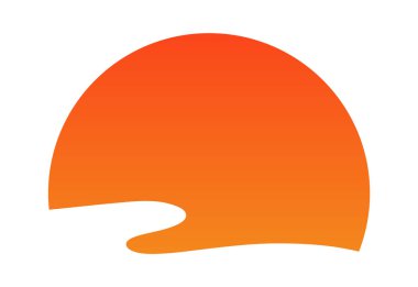 Gündoğumu Yansıma Şekli Vektör İllüstrasyonu