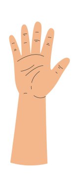 El ve Avuç içi Vektörü İllüstrasyonu