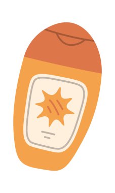 Güneş kremi Kozmetik Vektör İllüstrasyonu