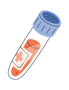Kan Vektörü İllüstrasyonlu Tıbbi Matara