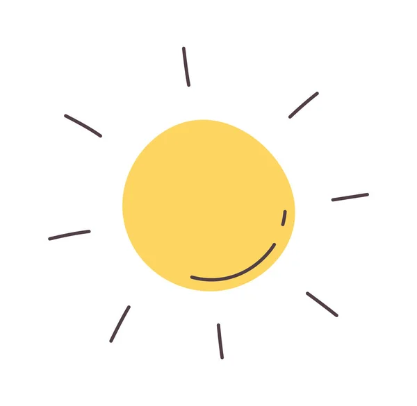 Ikona Svítící Slunce Vektorová Ilustrace — Stockový vektor