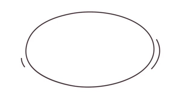 Oval Lined Element Vector Illustratie — Stockvector