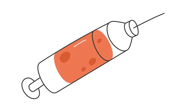 Syringe Medicine Vector Illustration — Stok Vektör