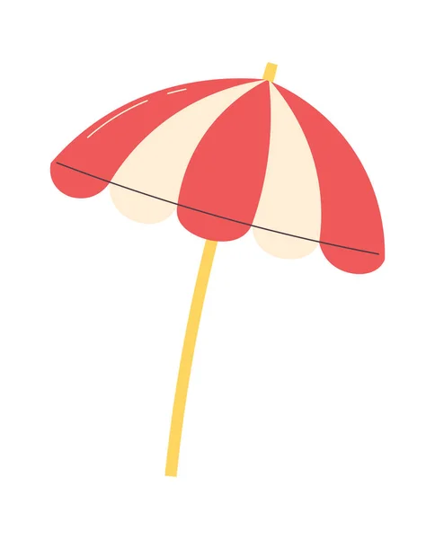 Beach Umbrella Travel Vector Illustration — Stockový vektor