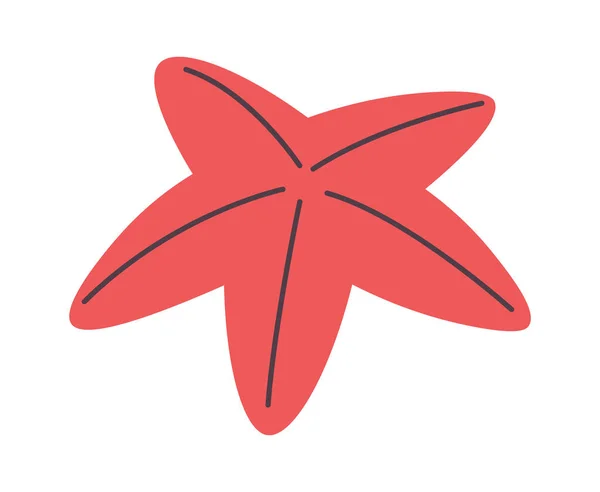 Starfish Sea Mollusk Vector Illustration — Stock Vector