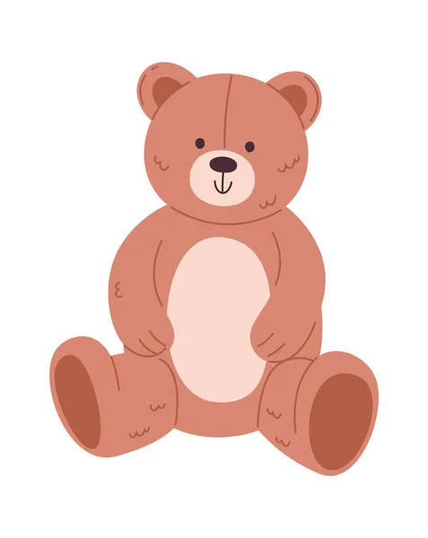 Plyšový Medvěd Toy Vektorové Ilustrace — Stockový vektor