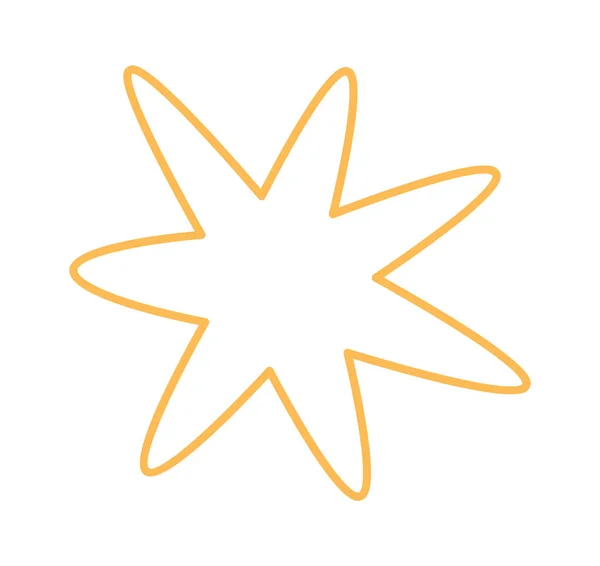 Icono Estrella Forrada Vector Illustration — Vector de stock