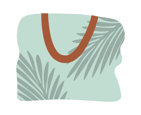 Playa Tropical Bag Vector Illustration — Vector de stock