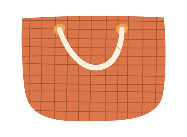 Praia Checkered Bag Vector Ilustração — Vetor de Stock
