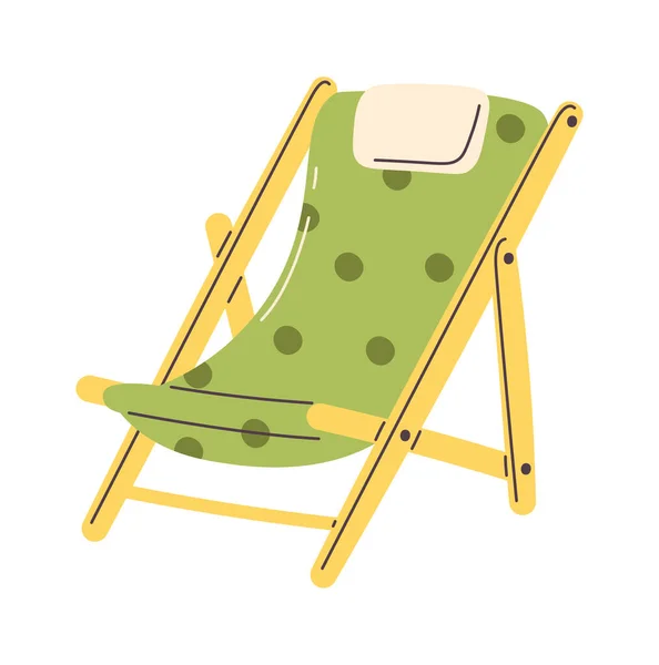 Reclinando Praia Cadeira Vector Ilustração — Vetor de Stock