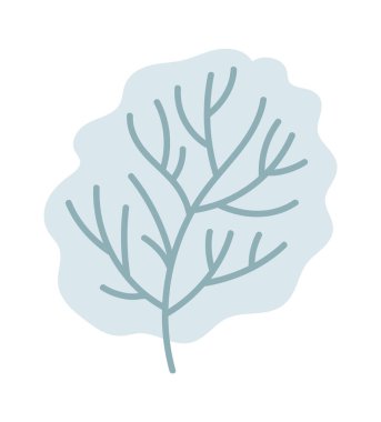 Yosun Şubesi Bitki Vektörü İllüstrasyonu