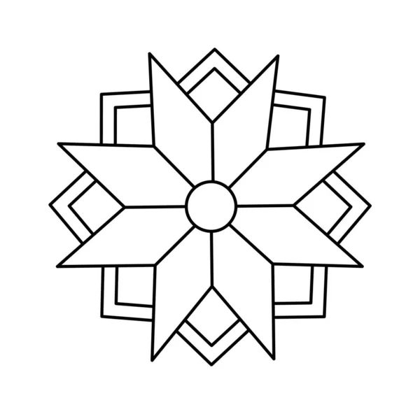 Elemento Forrado Mandala Vector Ilustración — Archivo Imágenes Vectoriales