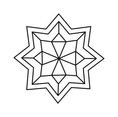 Mandala Sıralı Element Vektörü İllüstrasyonu