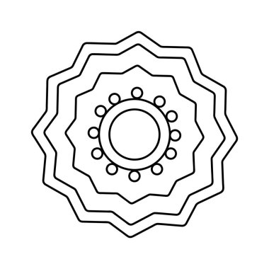 Mandala Sıralı Element Vektörü İllüstrasyonu