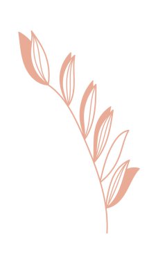 Yaprak Vektörü İllüstrasyonlu Çiçekli Brunch