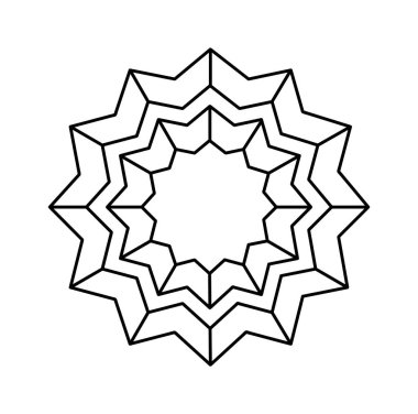 Mandala Sıralı Element Vektörü İllüstrasyonu