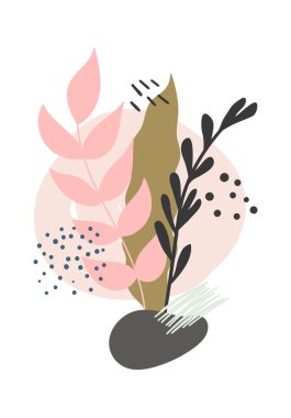 Çiçek Bitkileri Buket Vektörü İllüstrasyonu