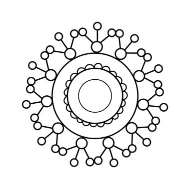 Mandala Sıralı Element Vektörü İllüstrasyonu