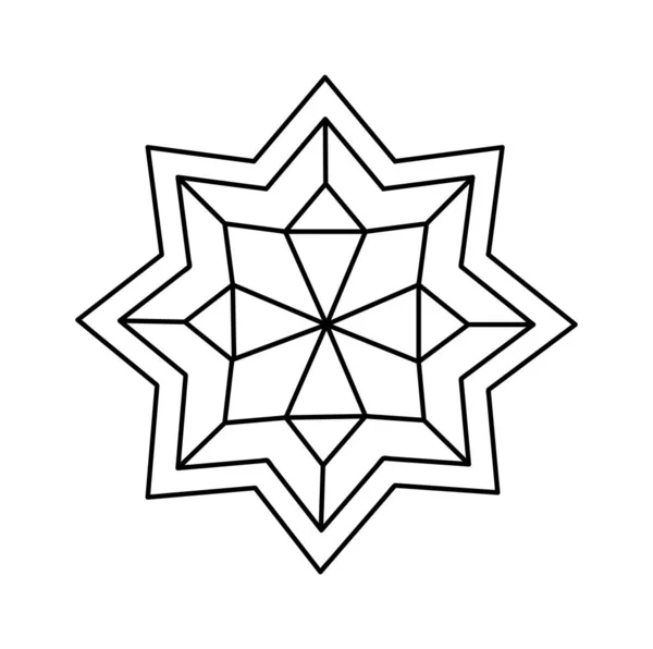 Mandala Forrado Elemento Vector Ilustração — Vetor de Stock