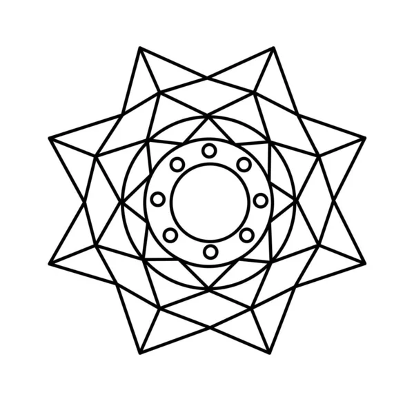 Mandala Lined Element Ilustracja Wektora — Wektor stockowy
