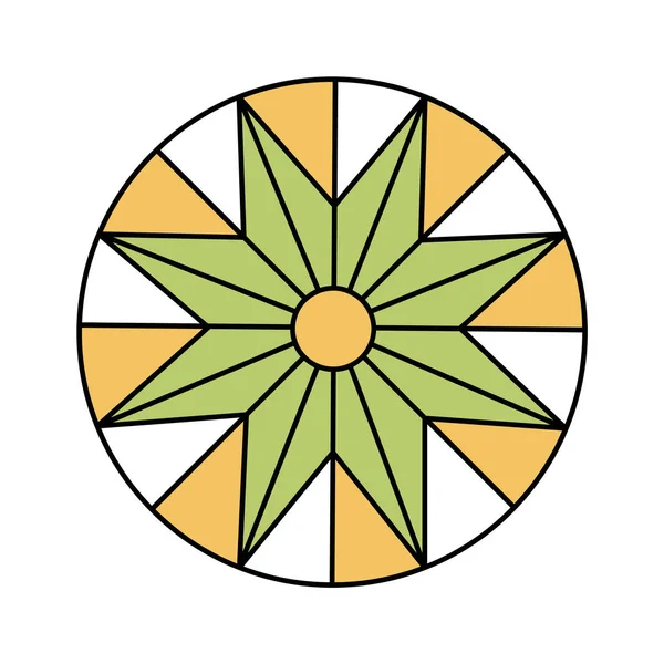Ilustración Vectorial Símbolo Geométrico Mandala — Archivo Imágenes Vectoriales