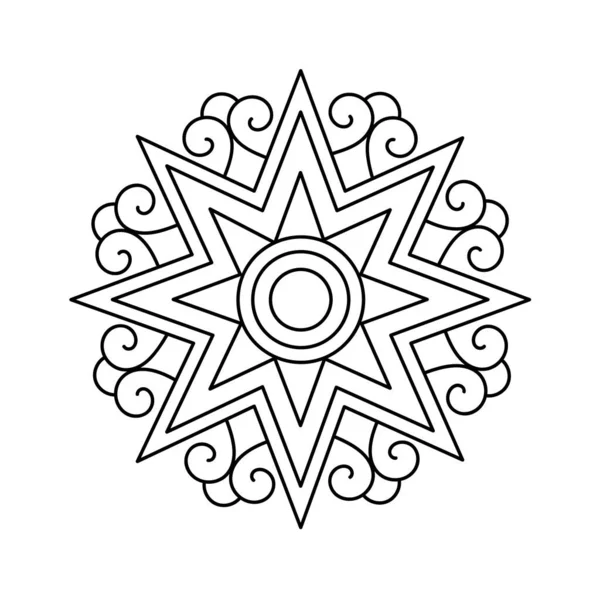 Illustration Vectorielle Des Éléments Doublés Mandala — Image vectorielle