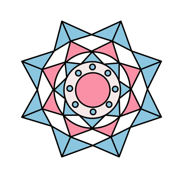 曼荼羅幾何学的シンボルベクトルイラスト — ストックベクタ