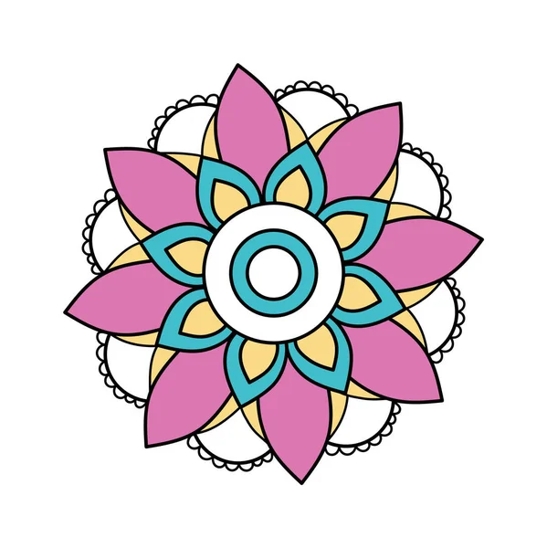 曼荼羅花シンボルベクトルイラスト — ストックベクタ