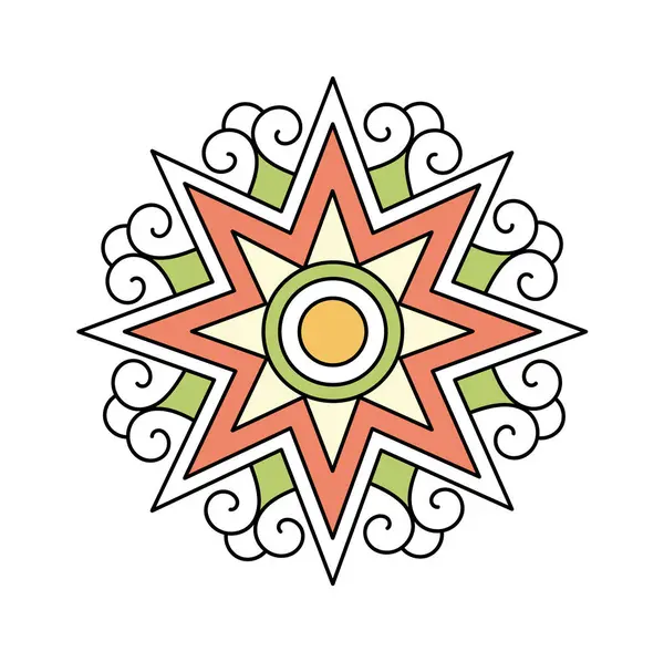 曼荼羅幾何学的シンボルベクトルイラスト — ストックベクタ