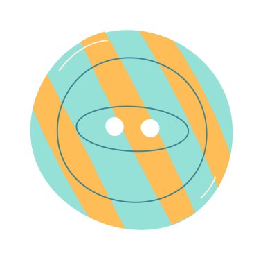 Çizgili Kıyafetler Düğme Vektörü İllüstrasyonu