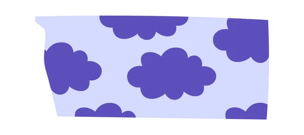 Klebeband Mit Wolken Muster Vektorillustration — Stockvektor