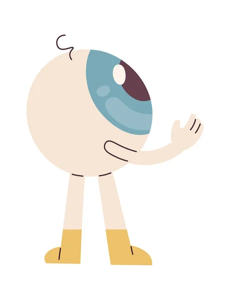 Eyeball Character Looking Vector Illustration — Stockový vektor