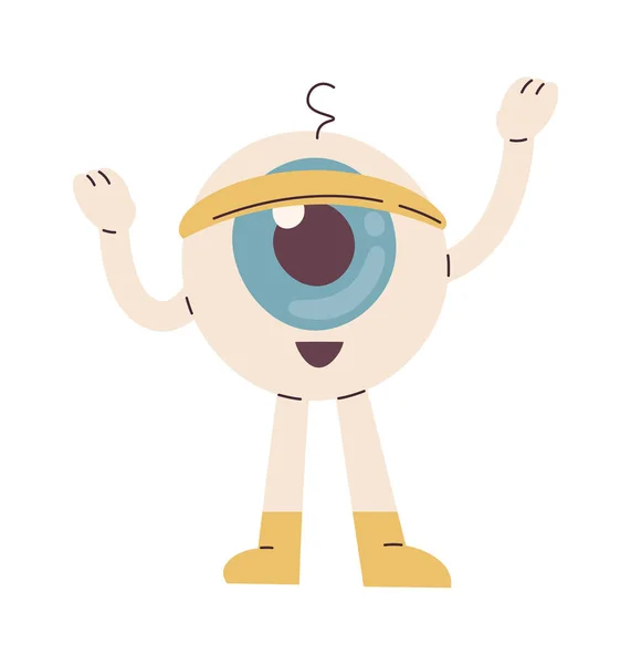 Ficar Eyeball Personagem Vetor Ilustração — Vetor de Stock
