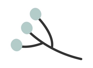 Çiçek Şubesi Simge Vektörü İllüstrasyonu