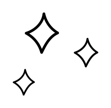 Yıldızlar Rhombus Simgesi Vektör İllüstrasyonu