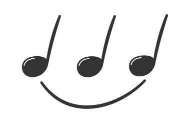 Müzik Notaları Sembolleri Vektör illüstrasyonu