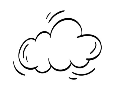 Gökyüzü Bulutu Simgesi Vektör İllüstrasyonu
