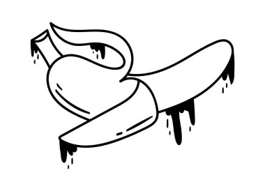 Banana Caddesi Graffiti Vektör İllüstrasyonu