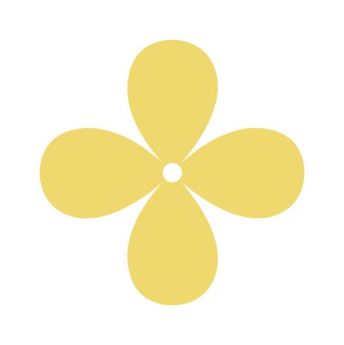 Yonca Çiçeği Simgesi Vektör İllüstrasyonu