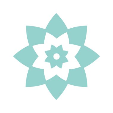 Geometrik Yuvarlak Yıldız Şekil Vektörü İllüstrasyonu