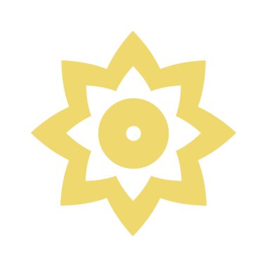 Geometrik Yuvarlak Yıldız Şekil Vektörü İllüstrasyonu