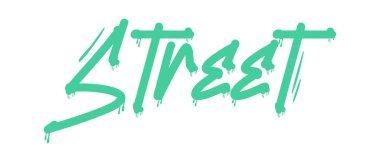 Sokak Harfleri Graffiti Vektör İllüstrasyonu