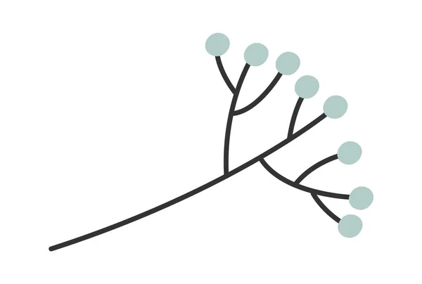 花の枝アイコンベクトルイラスト — ストックベクタ