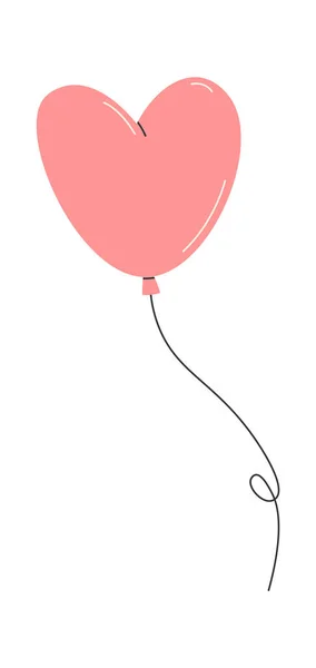 Illustration Vectorielle Ballon Forme Coeur — Image vectorielle
