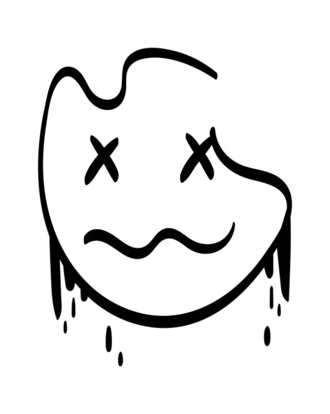 Emoji Smile Street Graffiti Vector Illustratie — Stockvector