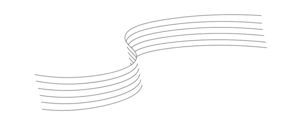 Ilustración Vectorial Líneas Onda Curvas — Vector de stock